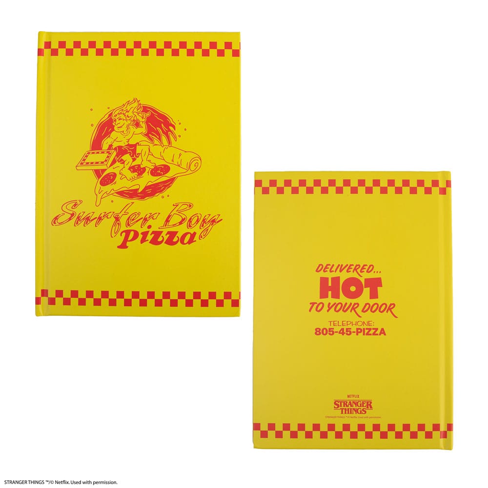 Stranger Things Notizbuch Surfer Boy Pizza Hardcover - Smalltinytoystore