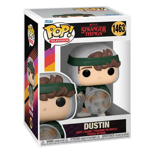 Stranger Things POP! TV Vinyl Figur Hunter Dustin with Shield 9 cm