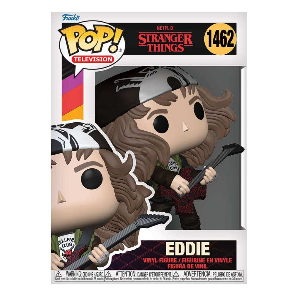 Stranger Things POP! TV Vinyl Figur Hunter Eddie with Guitar 9 cm - Smalltinytoystore