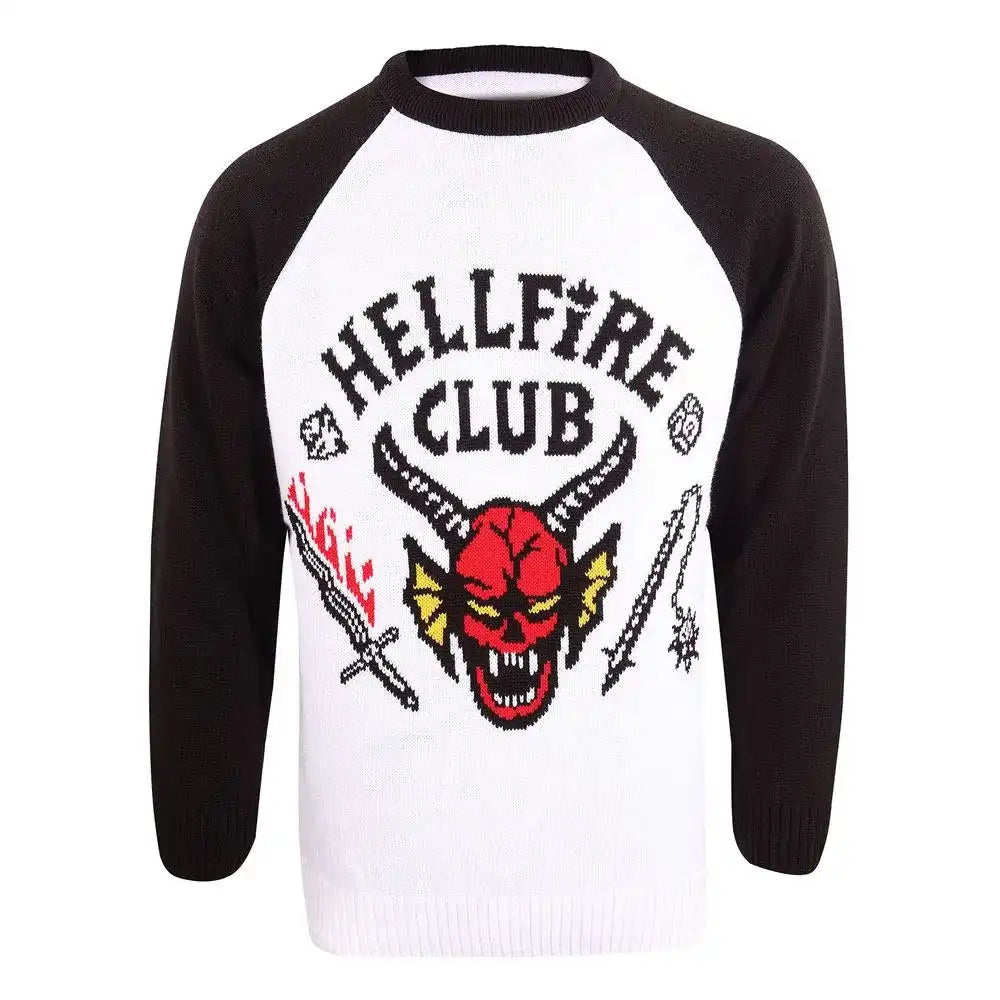 Stranger Things Sweatshirt Christmas Jumper Hellfire Club Größe L - Smalltinytoystore
