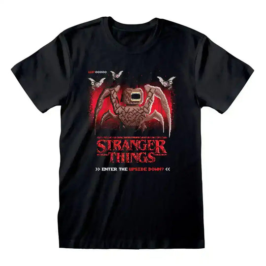 Stranger Things T-Shirt 8 Bit Upside Down Größe XL