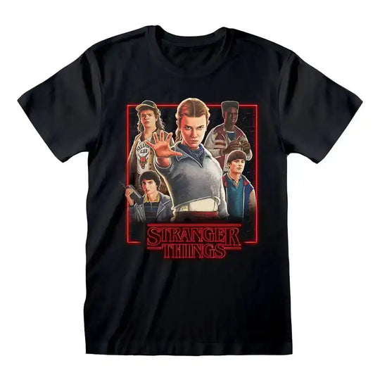 Stranger Things T-Shirt Characters in Glowing Box Größe XL