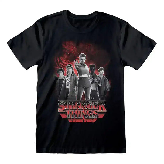 Stranger Things T-Shirt Group with Vecna behind Balck and White Größe XL