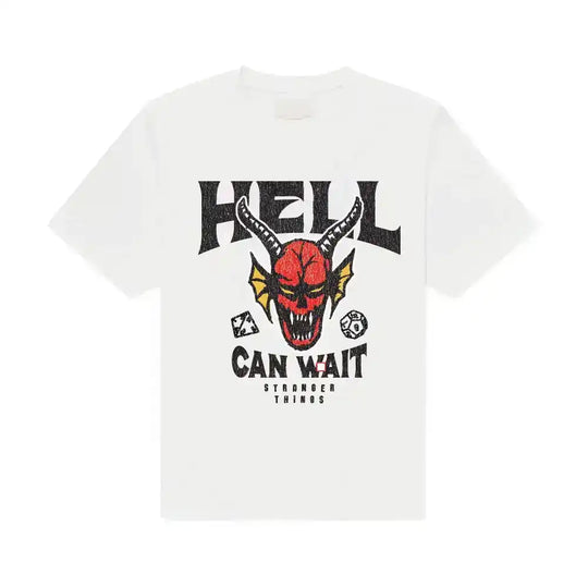 Stranger Things T-Shirt Hell Can Wait (white) Größe XXL