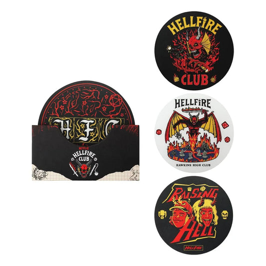 Stranger Things Untersetzer 4er-Pack Hellfire Club - Smalltinytoystore