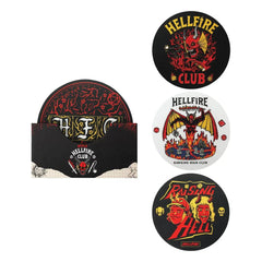 Stranger Things Untersetzer 4er-Pack Hellfire Club - Smalltinytoystore