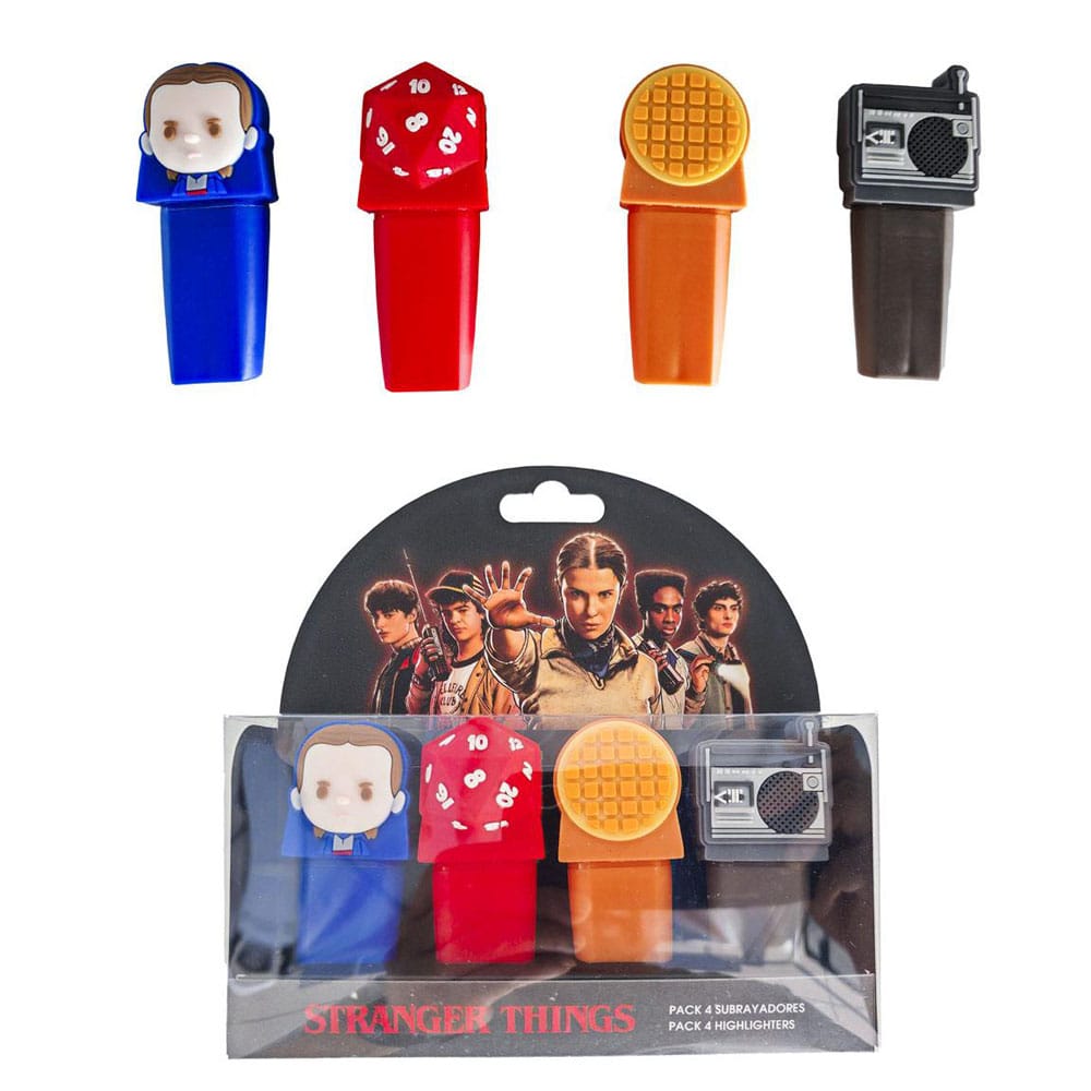 Stranger Thinigs Textmarker 4-er Pack - Smalltinytoystore