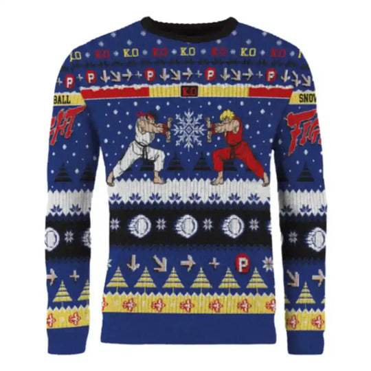 Street Fighter Christmas Pullover Ryu & Ken Größe S