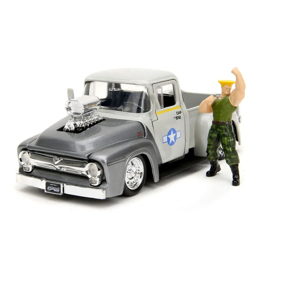 Street Fighter Diecast Modell 1/24 1956 Ford Pickup Guile - Smalltinytoystore