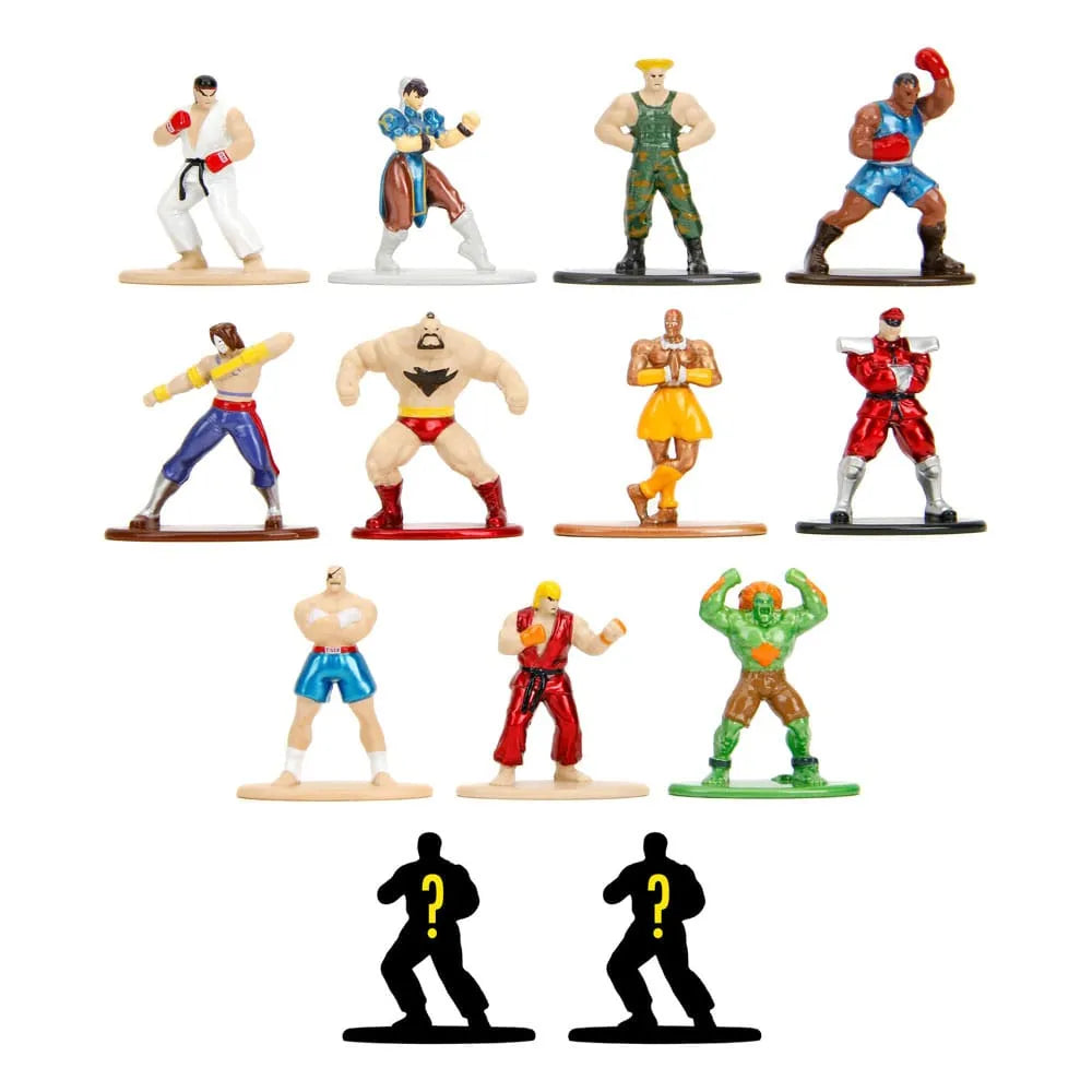 Street Fighter Nano Metalfigs Diecast Minifiguren Display 6 cm (24) - Smalltinytoystore