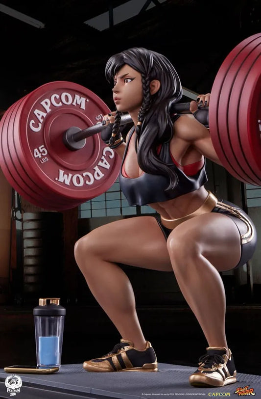 Street Fighter Premier Series Statue 1/4 Chun-Li Powerlifting (Battle Edition) 37 cm - Smalltinytoystore