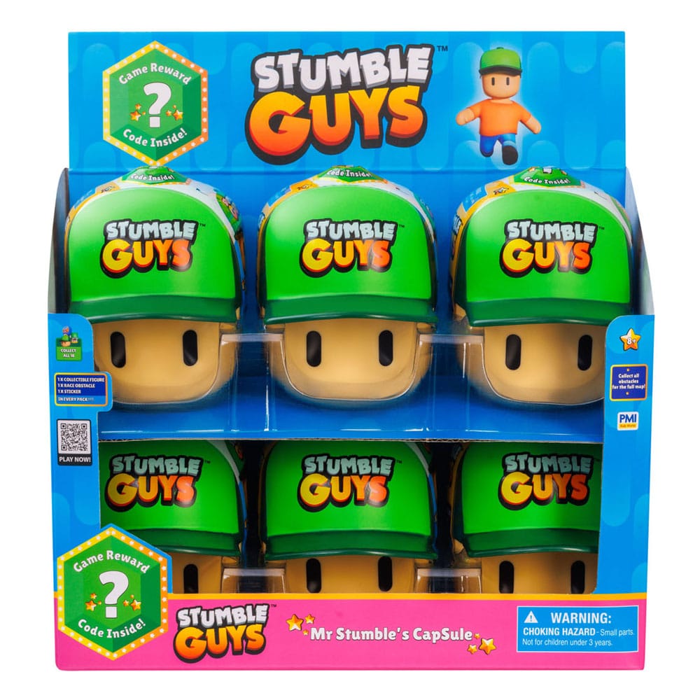 Stumble Guys Blind Cap Figuren Mr. Stumble Cap Display (6) - Smalltinytoystore
