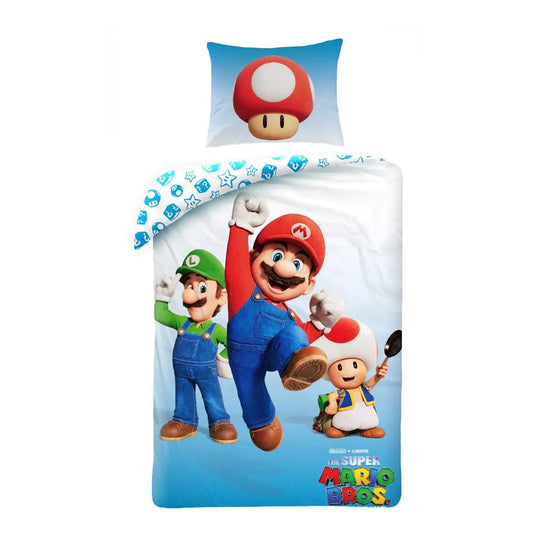 Super Mario Bettwäsche Ver. 2 140 x 200 cm / 70 x 90 cm - Smalltinytoystore