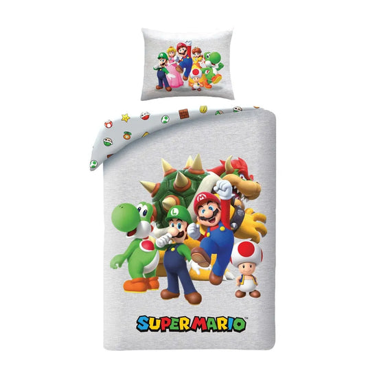 Super Mario Bettwäsche Ver. 4 140 x 200 cm / 70 x 90 cm - Smalltinytoystore