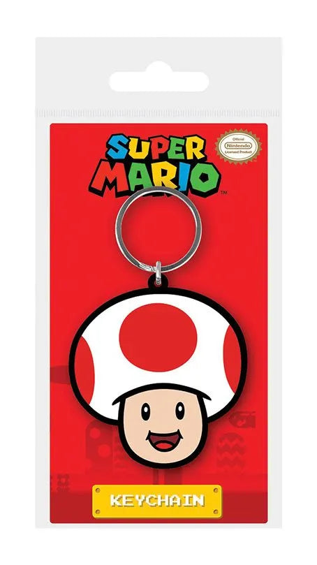 Super Mario Gummi-Schlüsselanhänger Toad 6 cm - Smalltinytoystore