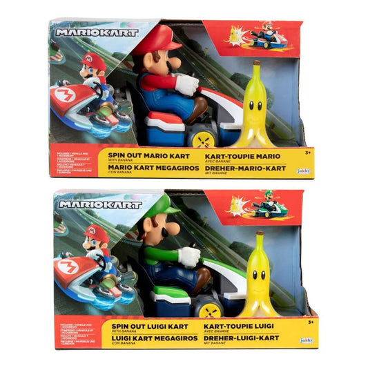 Super Mario Kart Fahrzeuge Spin Out Sortiment (6) - Smalltinytoystore