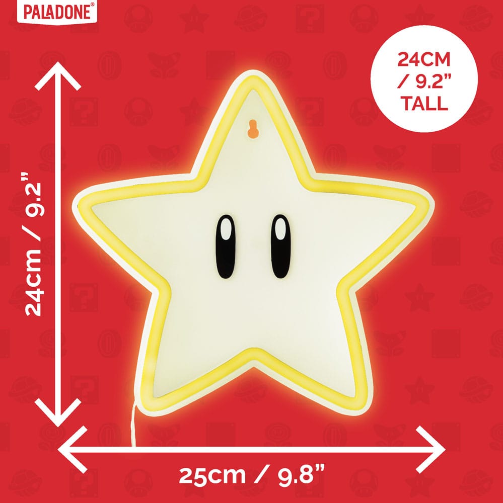 Super Mario LED Wandleuchte Super Star Neon - Smalltinytoystore