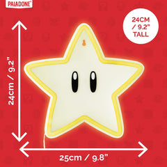 Super Mario LED Wandleuchte Super Star Neon - Smalltinytoystore