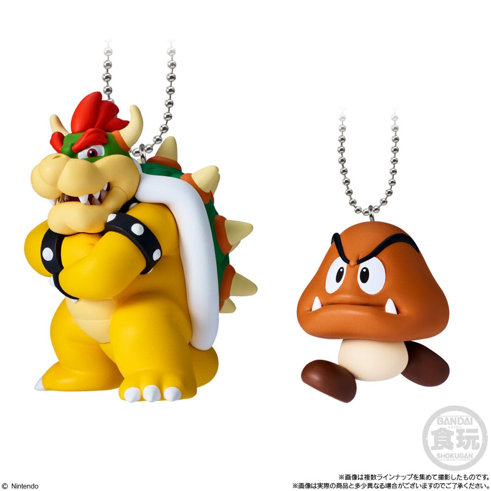 Super Mario Schlüssenanhänger 5 cm Mascot Charm Collection Wave 2 Blind Bag Display (10) - Smalltinytoystore