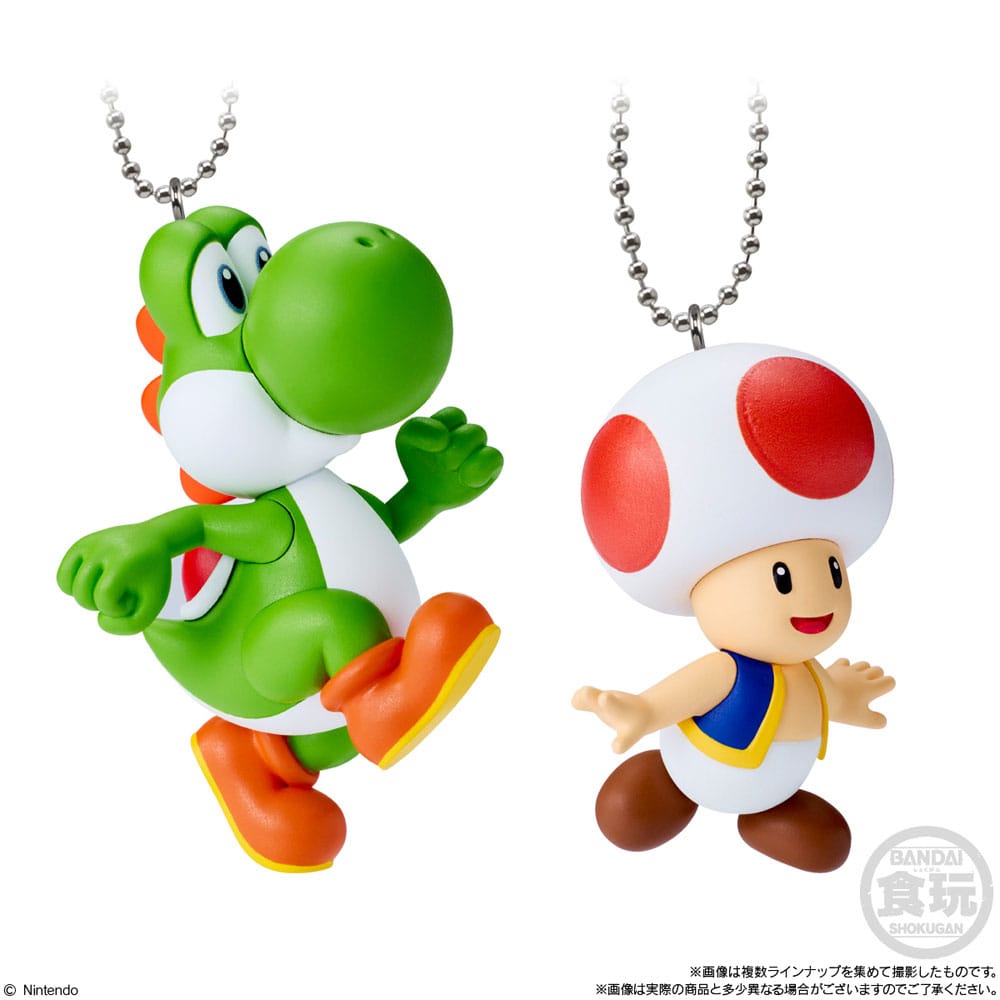 Super Mario Schlüssenanhänger 5 cm Mascot Charm Collection Wave 2 Blind Bag Display (10) - Smalltinytoystore