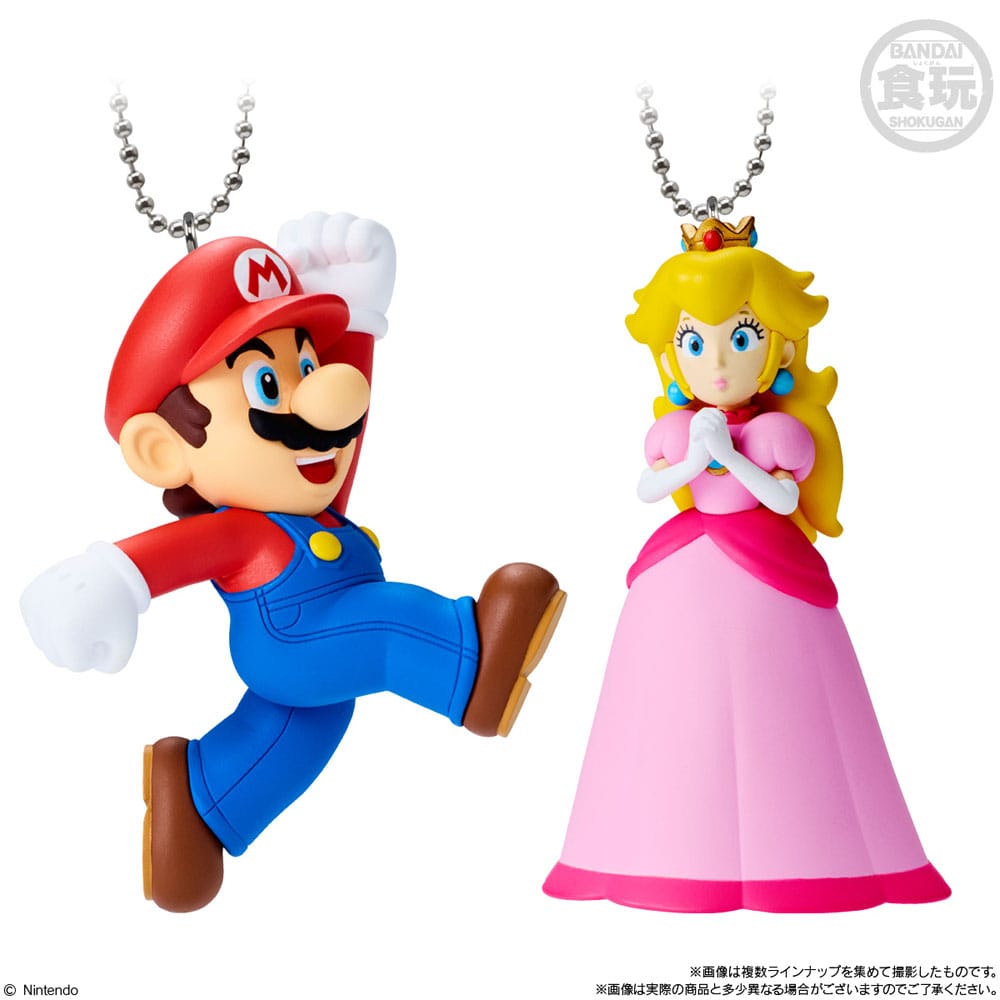 Super Mario Schlüssenanhänger 5 cm Mascot Charm Collection Wave 2 Blind Bag Display (10) - Smalltinytoystore