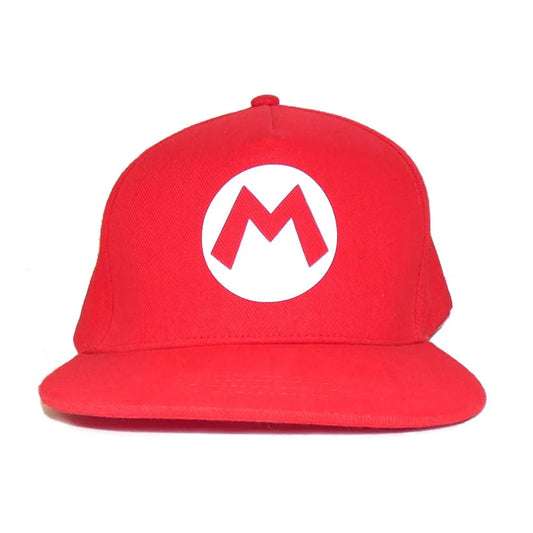 Super Mario Snapback Cap Mario Badge - Smalltinytoystore