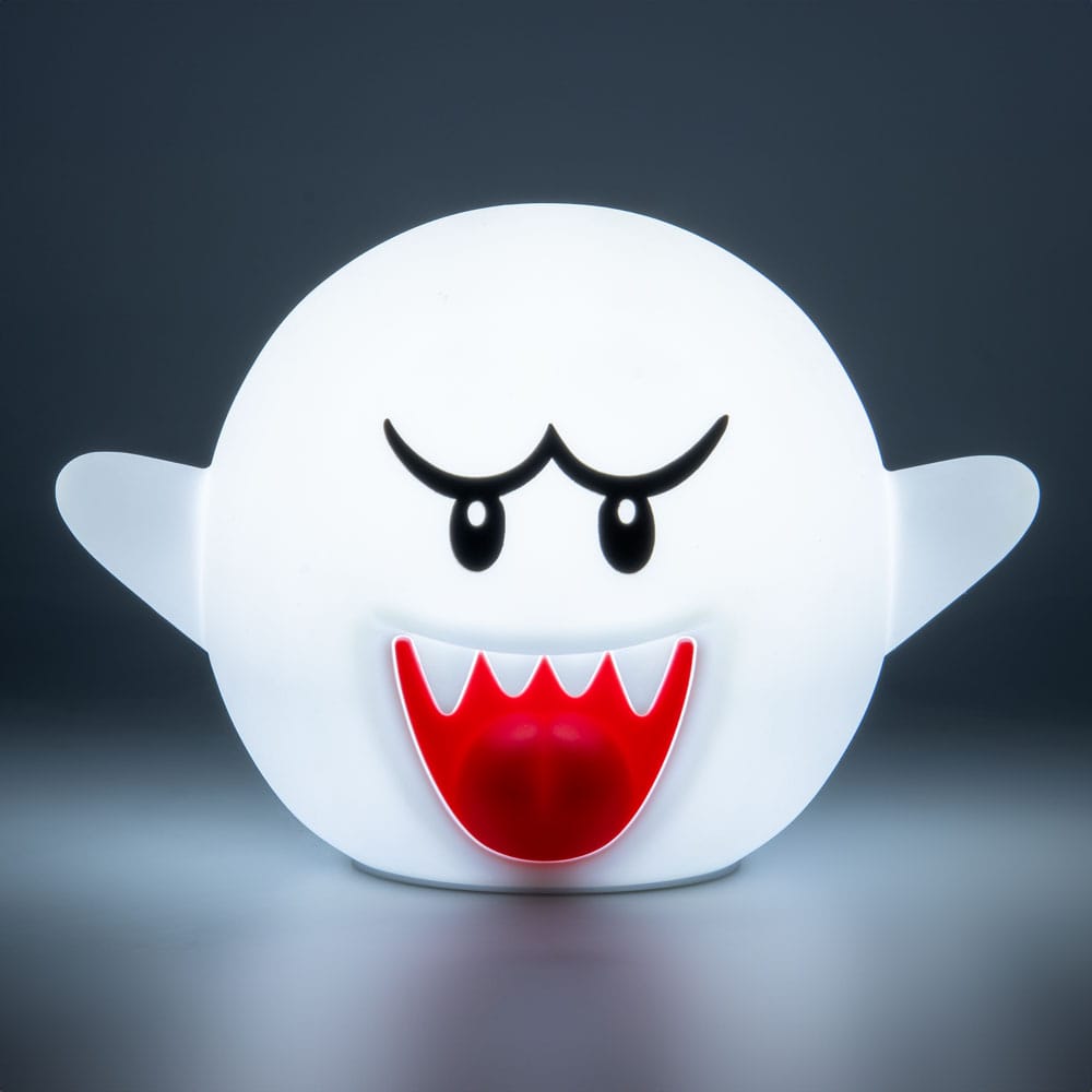 Super Mario Squishy Glo Silikon-Leuchte Boo 14 cm - Smalltinytoystore