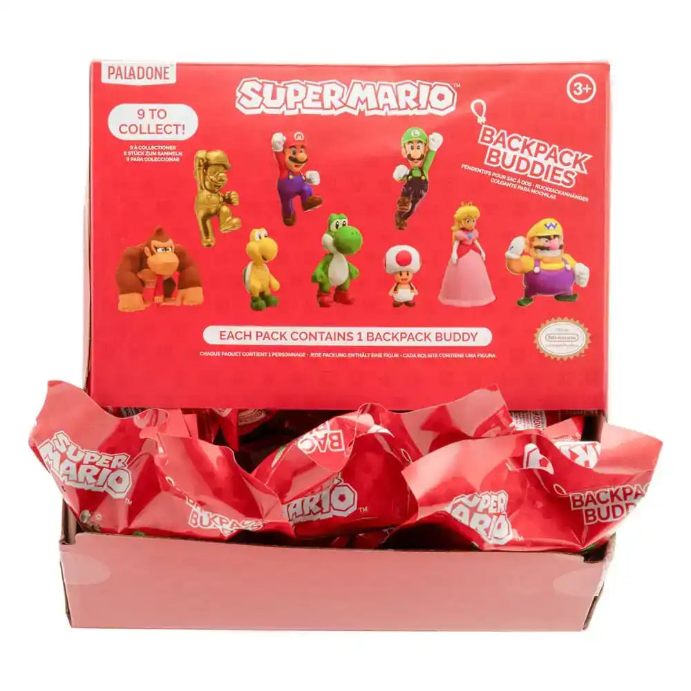 Super Mario Taschenanhänger Backpack Buddies Mystery Bags Display (24) - Beschädigte Verpackung - Smalltinytoystore