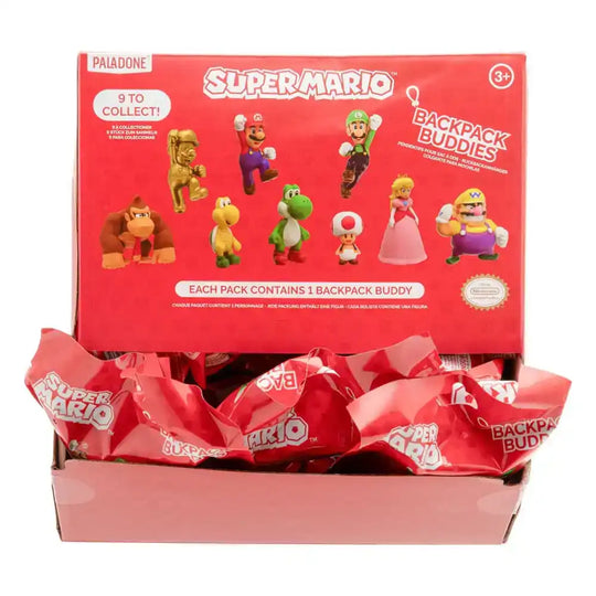 Super Mario Taschenanhänger Backpack Buddies Mystery Bags Display (24) - Beschädigte Verpackung - Smalltinytoystore