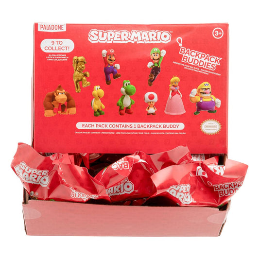 Super Mario Taschenanhänger Backpack Buddies Mystery Bags Display (24) - Beschädigte Verpackung - Smalltinytoystore