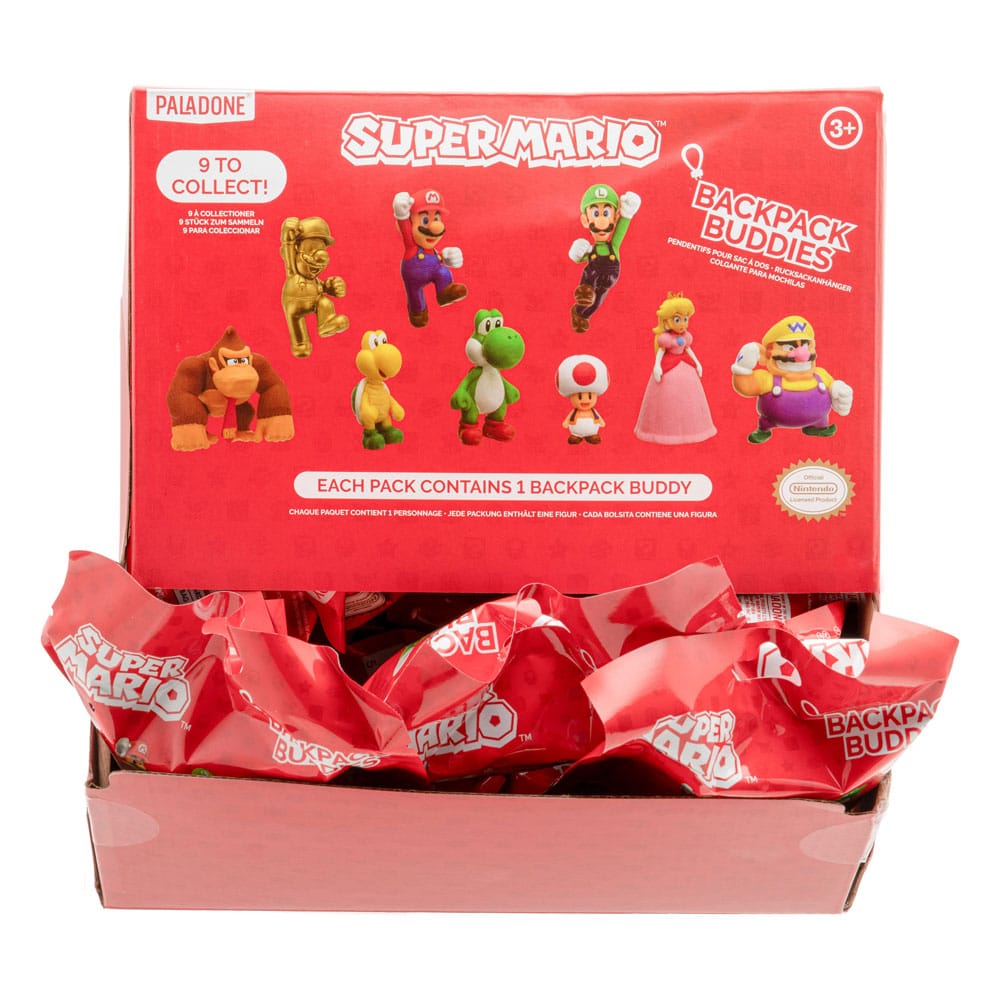Super Mario Taschenanhänger Backpack Buddies Mystery Bags Display (24) - Smalltinytoystore
