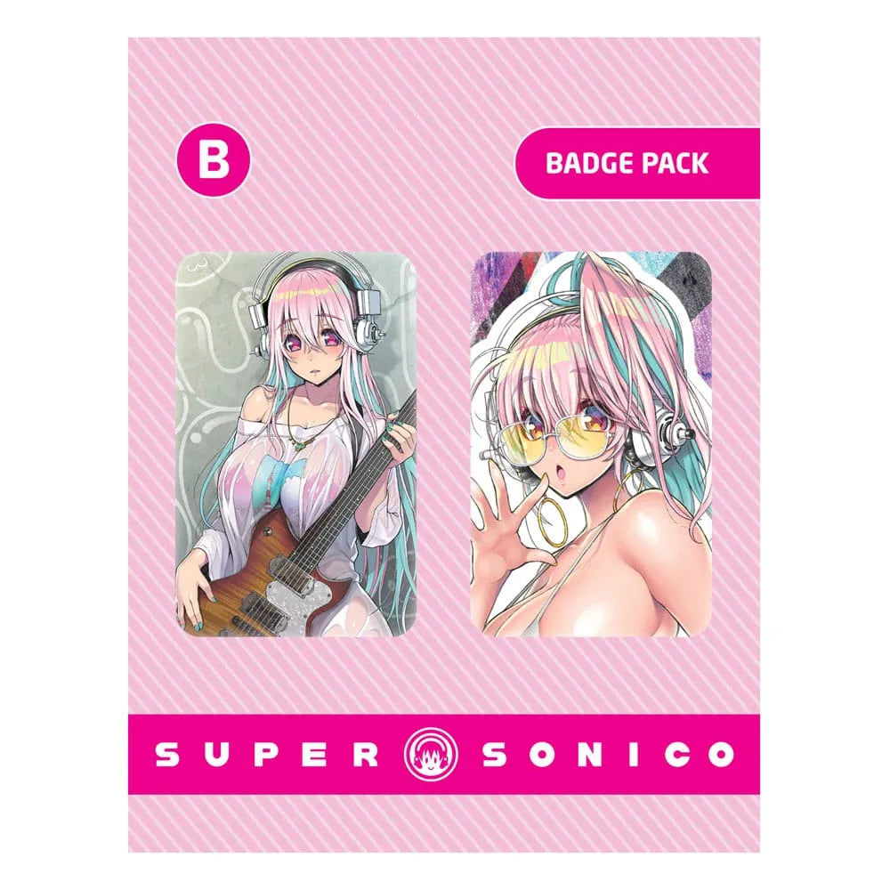 Super Sonico Ansteck-Buttons Doppelpack Set B - Smalltinytoystore