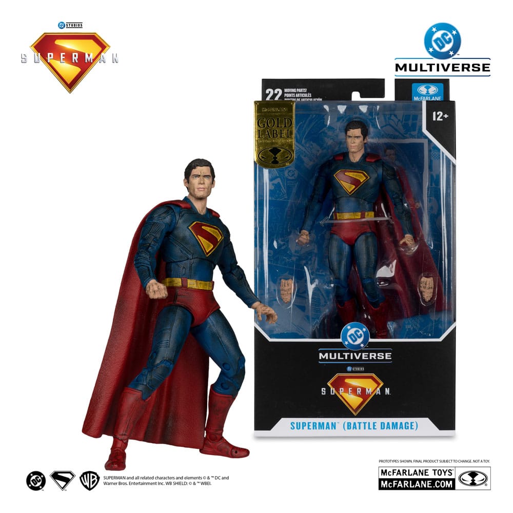 Superman (2025) DC Multiverse Actionfigur Superman (Battle Damaged) (Gold Label) 18 cm - Smalltinytoystore