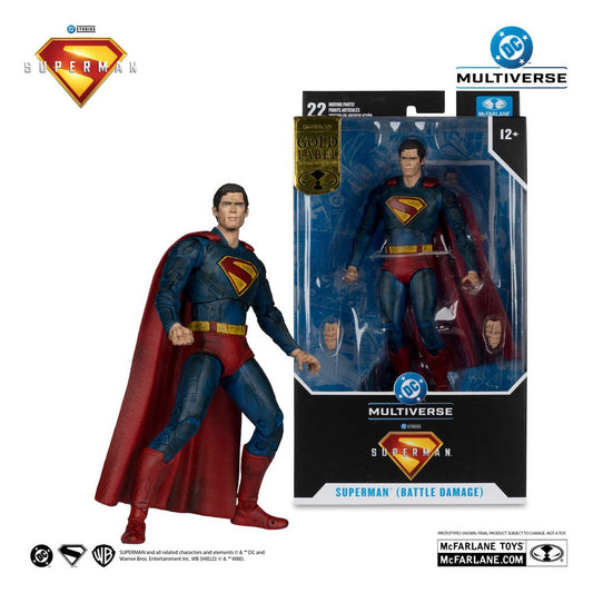 Superman (2025) DC Multiverse Actionfigur Superman (Battle Damaged) (Gold Label) 18 cm - Smalltinytoystore