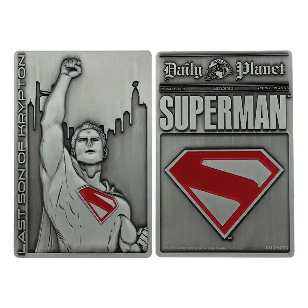 Superman 2025 Metallbarren Last Son of Krypton Limited Edition - Smalltinytoystore