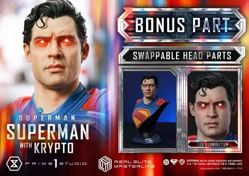 Superman (2025) Real Elite Masterline Series Statue 1/3 Superman with Krypto Bonus Version 95 cm