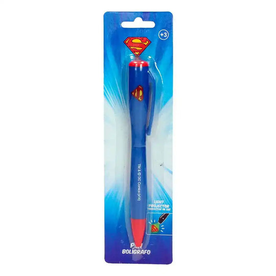 Superman Kugelschreiber mit Leuchtfunktion Logo