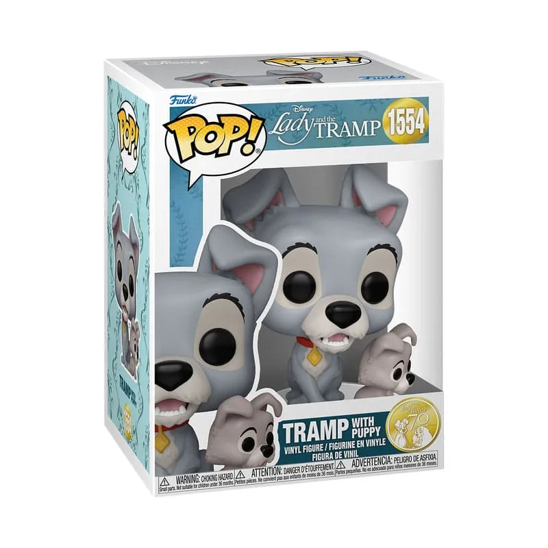 Susi & Strolch POP! Disney Vinyl Figur Tramp w/puppy 9 cm - Smalltinytoystore