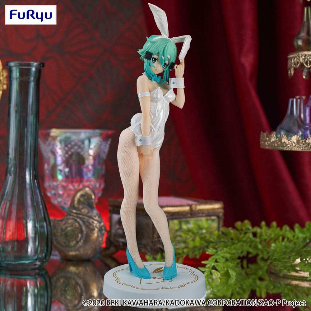 Sword Art Online BiCute Bunnies PVC Statue Sinon White Pearl Ver. 28 cm - Smalltinytoystore