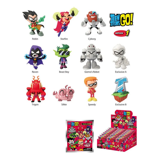 Teen Titans Go! 3D PVC-Taschenanhänger Series 01 Display (24) - Smalltinytoystore