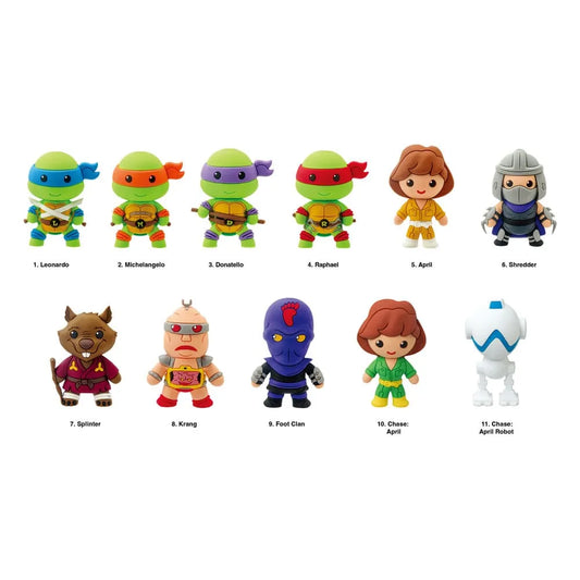 Teenage Mutant Ninja Turtles 3D PVC-Taschenanhänger Series 1 Display (24) - Smalltinytoystore