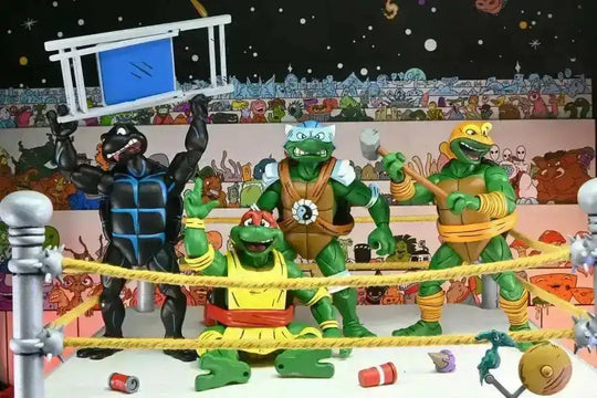 Teenage Mutant Ninja Turtles (Archie Comics) 4er-Pack Stump Wrestling Turtles 18 cm - Smalltinytoystore