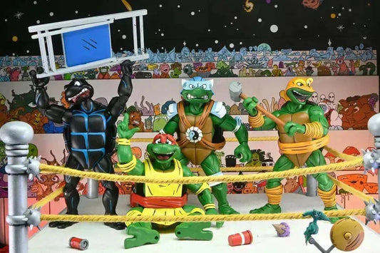 Teenage Mutant Ninja Turtles (Archie Comics) 4er-Pack Stump Wrestling Turtles 18 cm - Smalltinytoystore