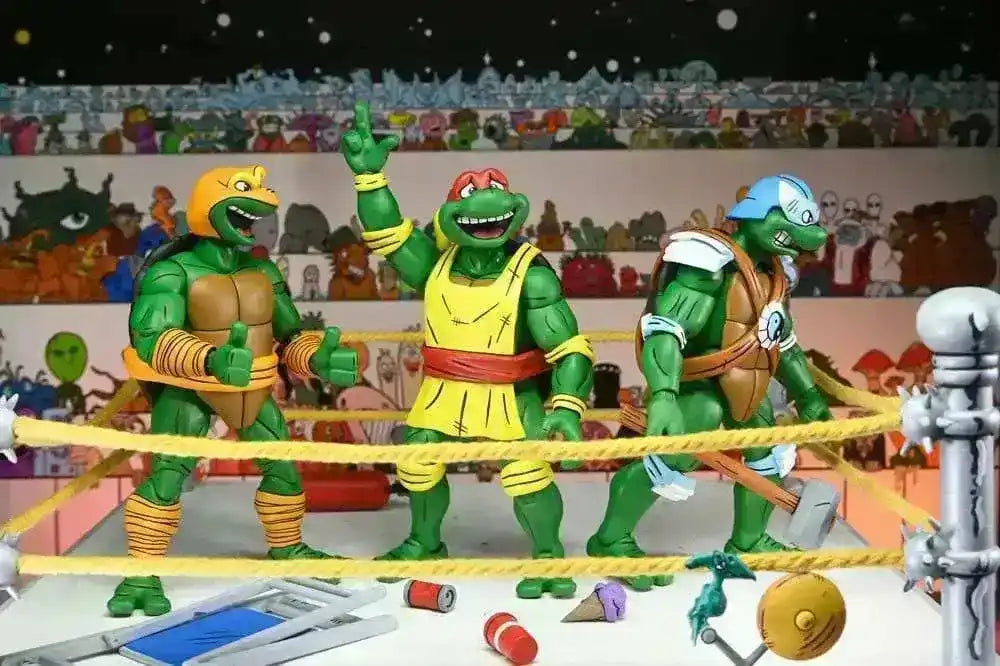 Teenage Mutant Ninja Turtles (Archie Comics) 4er-Pack Stump Wrestling Turtles 18 cm - Smalltinytoystore