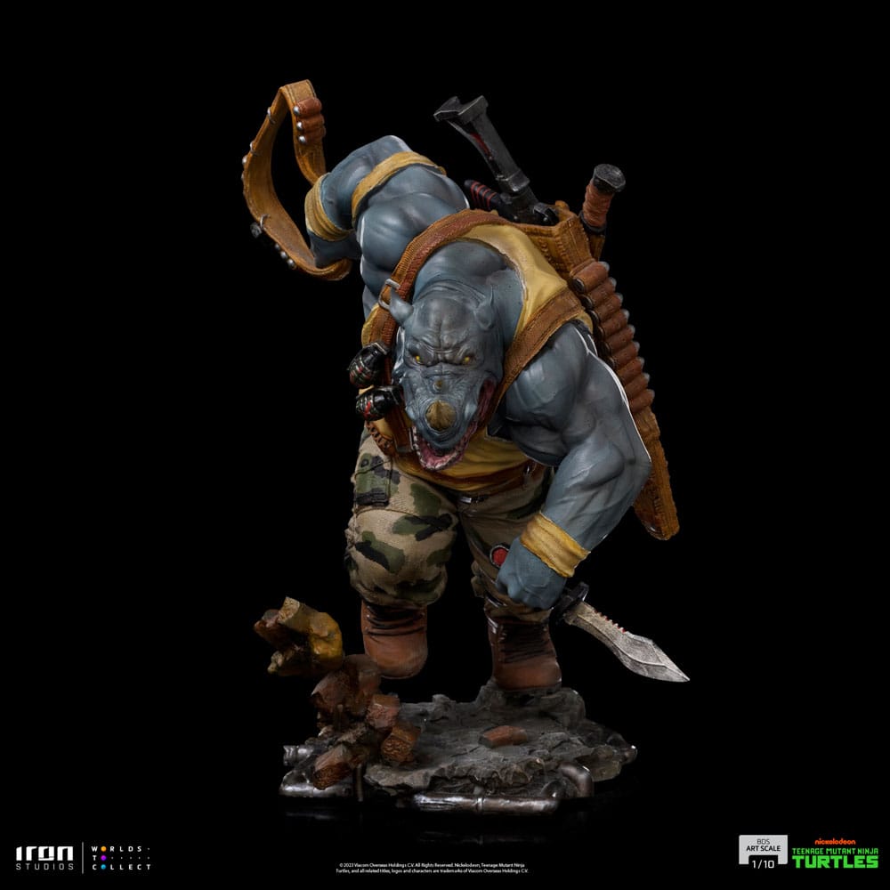 Teenage Mutant Ninja Turtles BDS Art Scale Statue 1/10 Rocksteady 24 cm - Smalltinytoystore