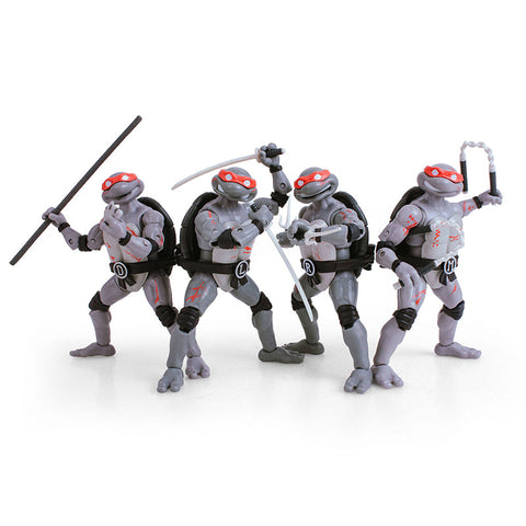 Teenage Mutant Ninja Turtles BST AXN 4er-Pack Battle Damaged 13 cm - Smalltinytoystore