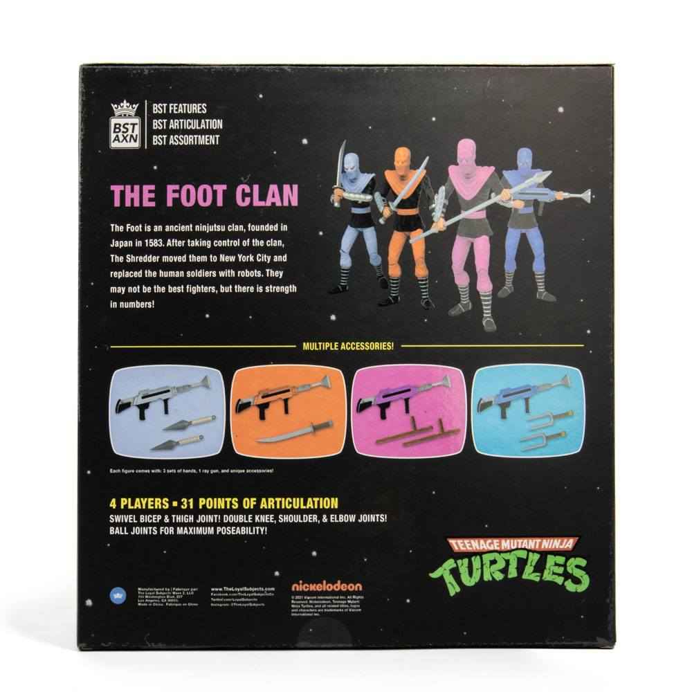 Teenage Mutant Ninja Turtles BST AXN 4er-Pack Foot Soldiers 13 cm - Smalltinytoystore