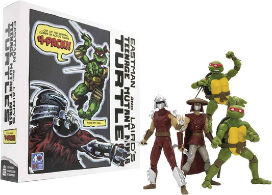 Teenage Mutant Ninja Turtles BST AXN 4er-Pack Mirage Comics Foot Soldiers & Turtles Exclusive 13 cm - Smalltinytoystore