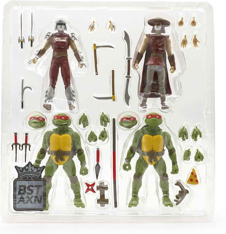 Teenage Mutant Ninja Turtles BST AXN 4er-Pack Mirage Comics Foot Soldiers & Turtles Exclusive 13 cm - Smalltinytoystore