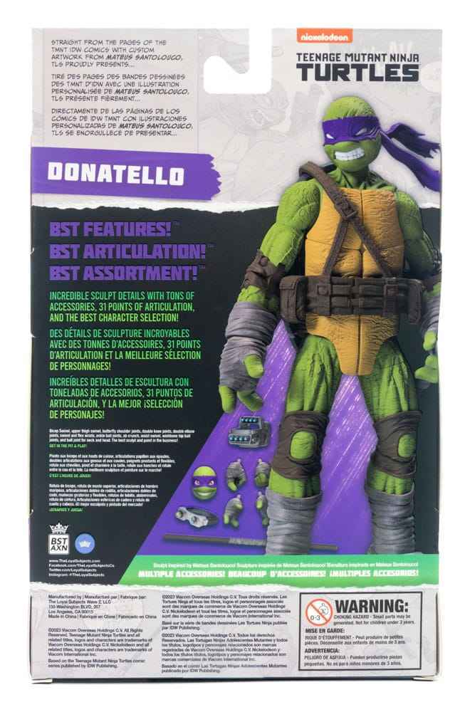 Teenage Mutant Ninja Turtles BST AXN Donatello (IDW Comics) 13 cm - Smalltinytoystore